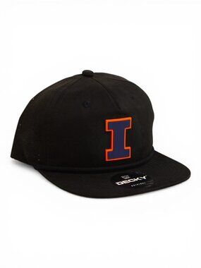 Illinois Fighting Illini Navy 3D Perforated Rope Hat- Black